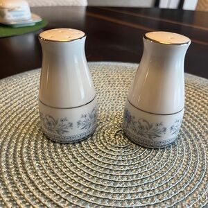 Noritake Blue Hill salt and pepper shakers